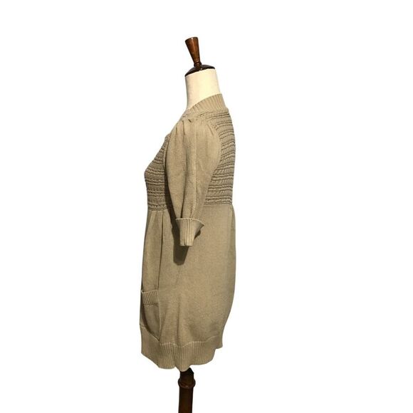 Michael Kors Beige Sweater Wooden Buttons Size S/P - Picture 4 of 7